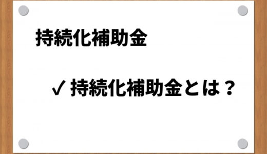 【持続化補助金】持続化補助金とは？概要を簡単に解説