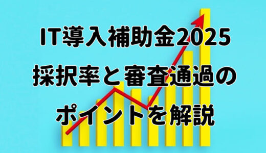【IT導入補助金2025】採択率と審査通過のポイントを解説
