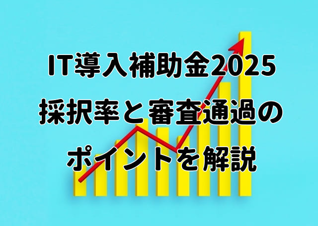 【IT導入補助金2025】採択率と審査通過のポイントを解説